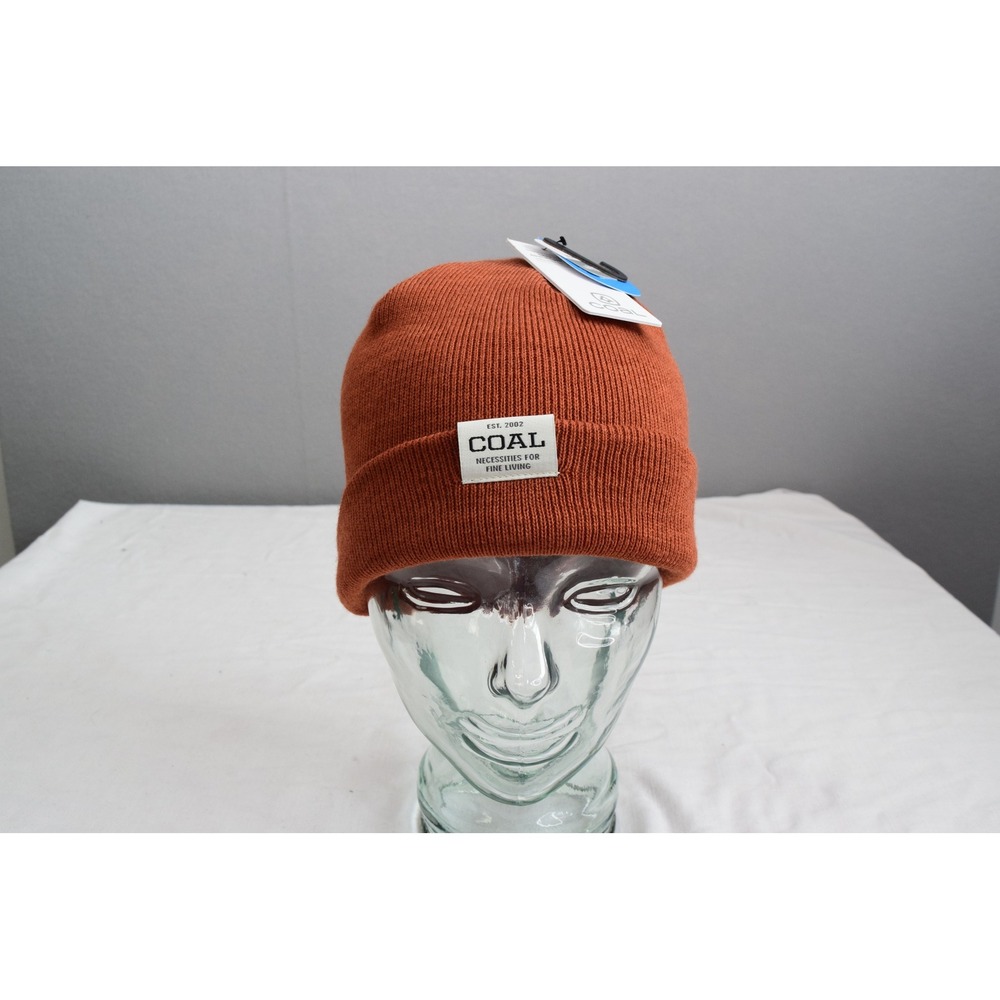 Coal The Uniform Low BN Beanie One Size Orange Rust Cuffed Low Profile Mens New